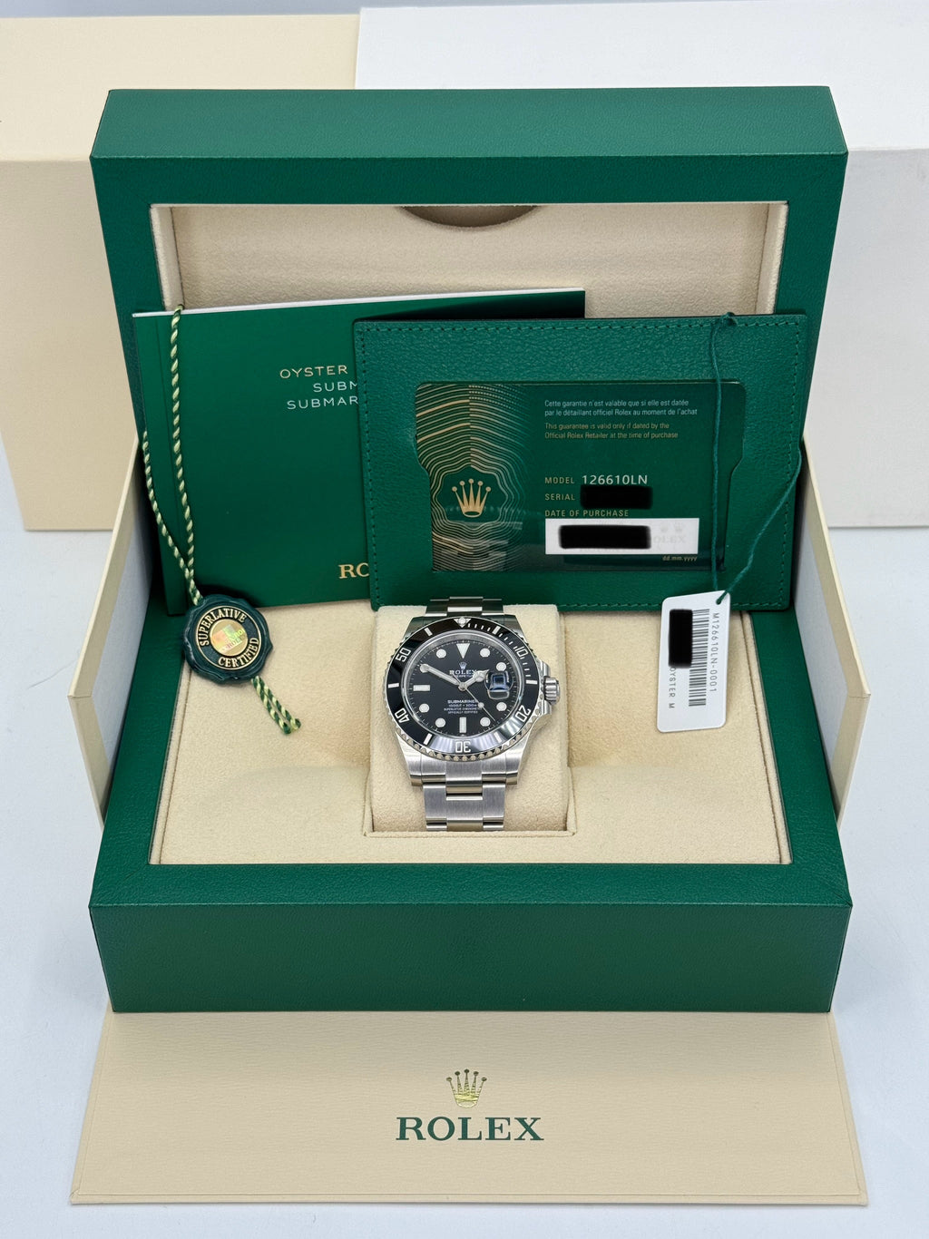 NEW 2022 Rolex Submariner 41mm 126610LN Stainless Steel Black Dial
