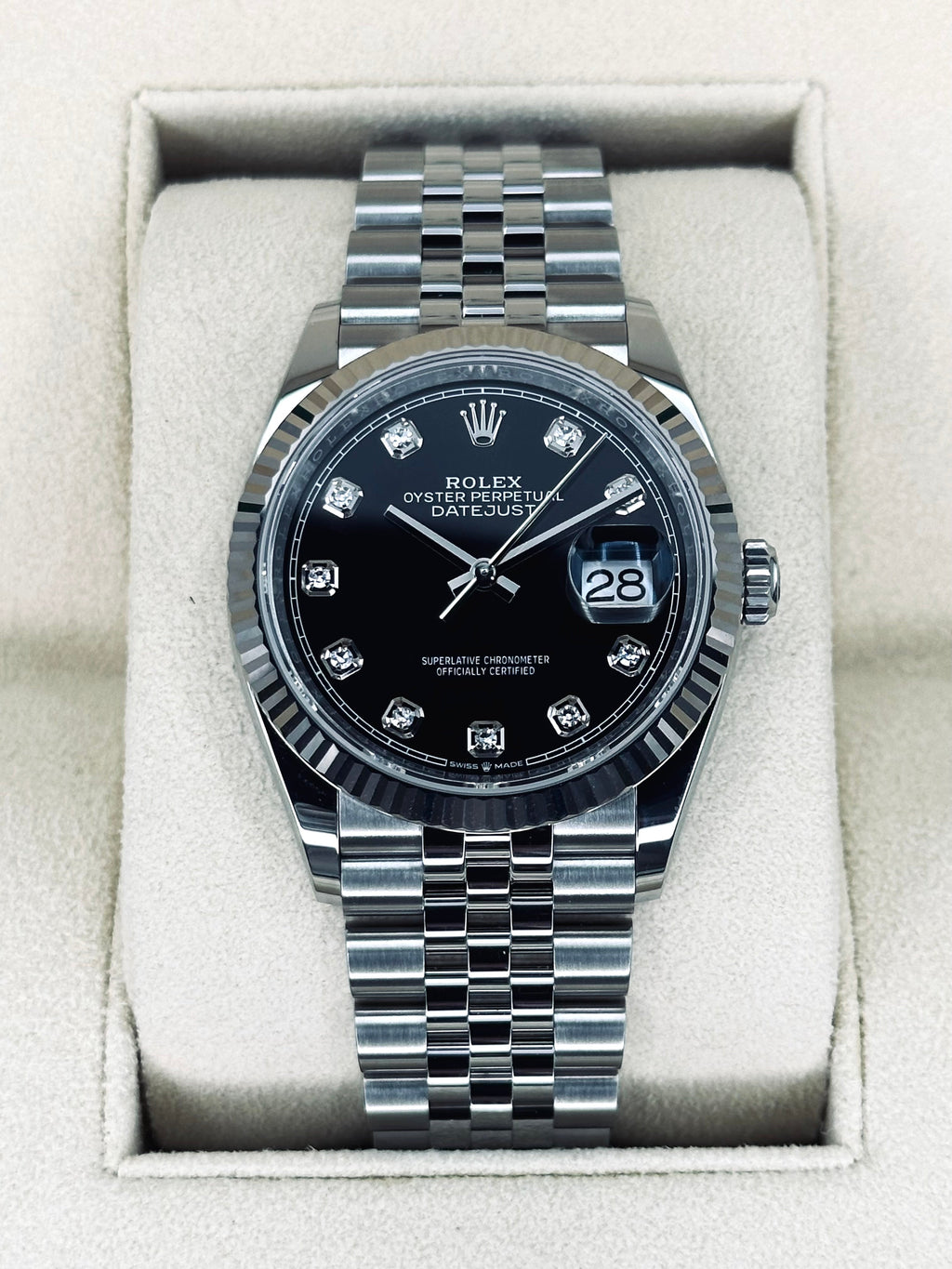 NEW 2025 Rolex Datejust 36mm 126234 Jubilee Black Diamond Dial