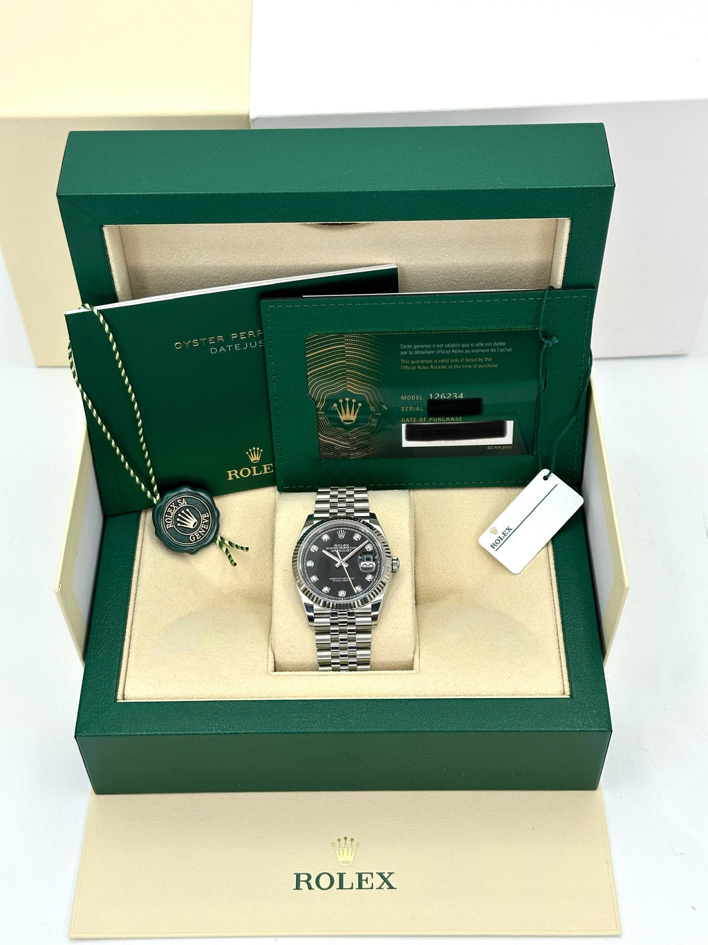 NEW 2025 Rolex Datejust 36mm 126234 Jubilee Black Diamond Dial