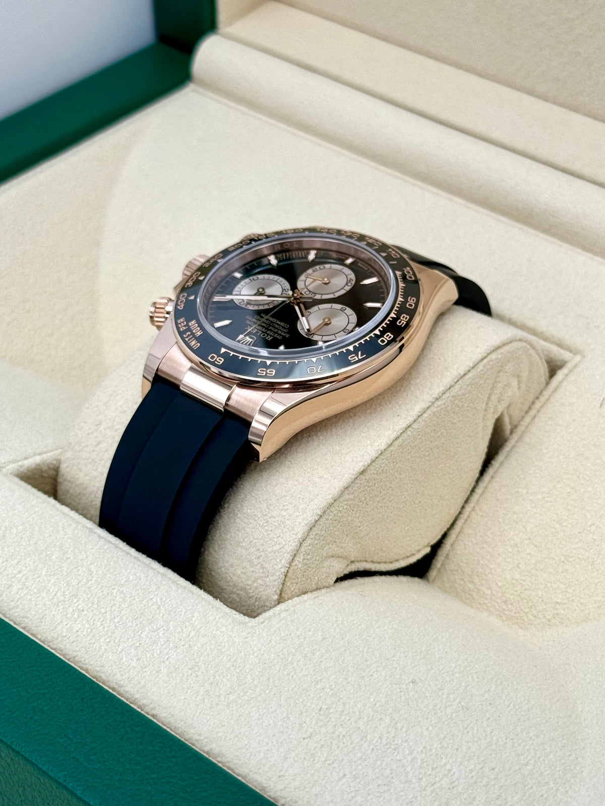 NEW 2025 Rolex Daytona 40mm 126515LN Rose Gold Oysterflex Black Dial
