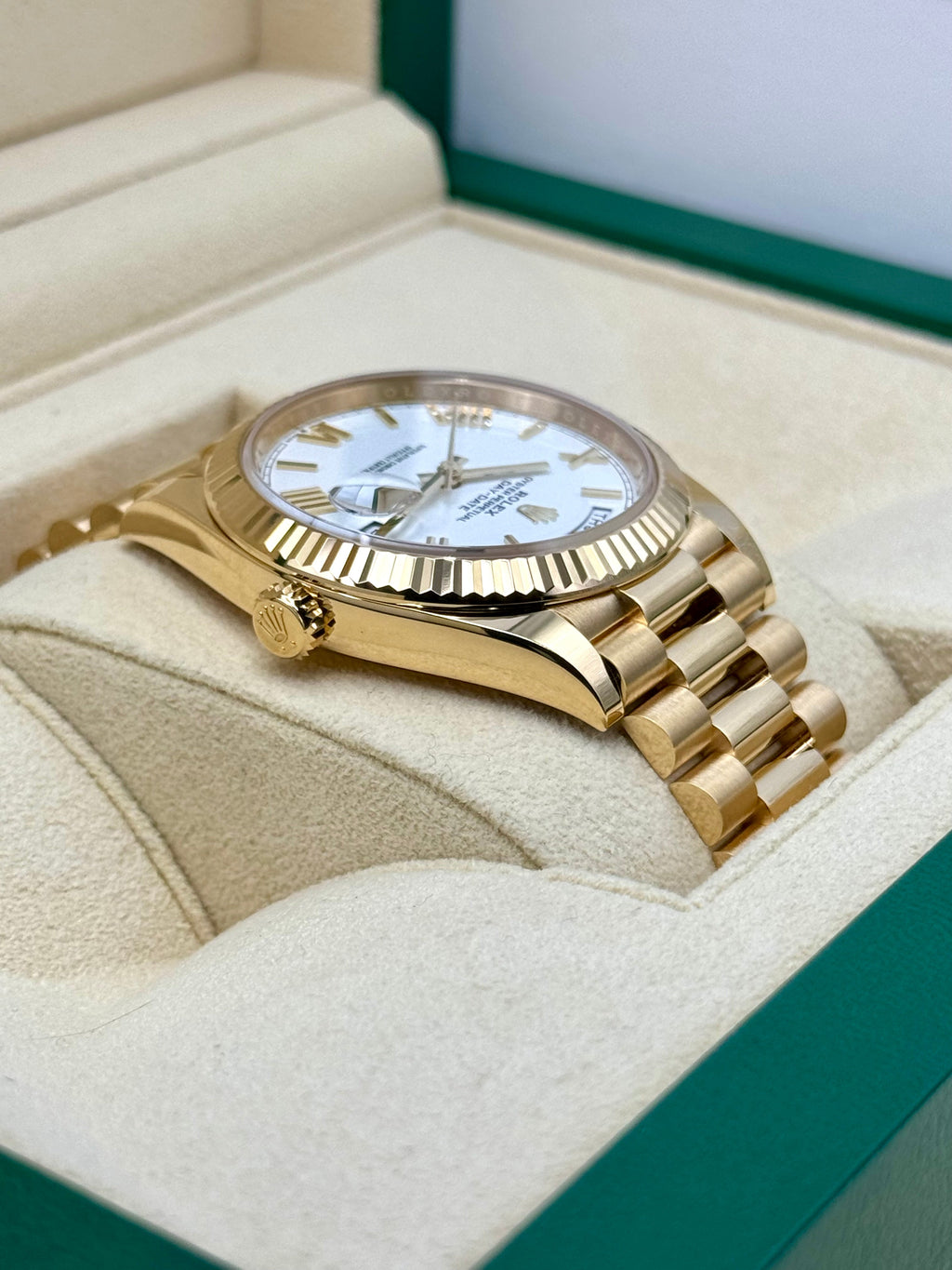2022 Rolex Day-Date 40mm 228238 Presidential White Dial
