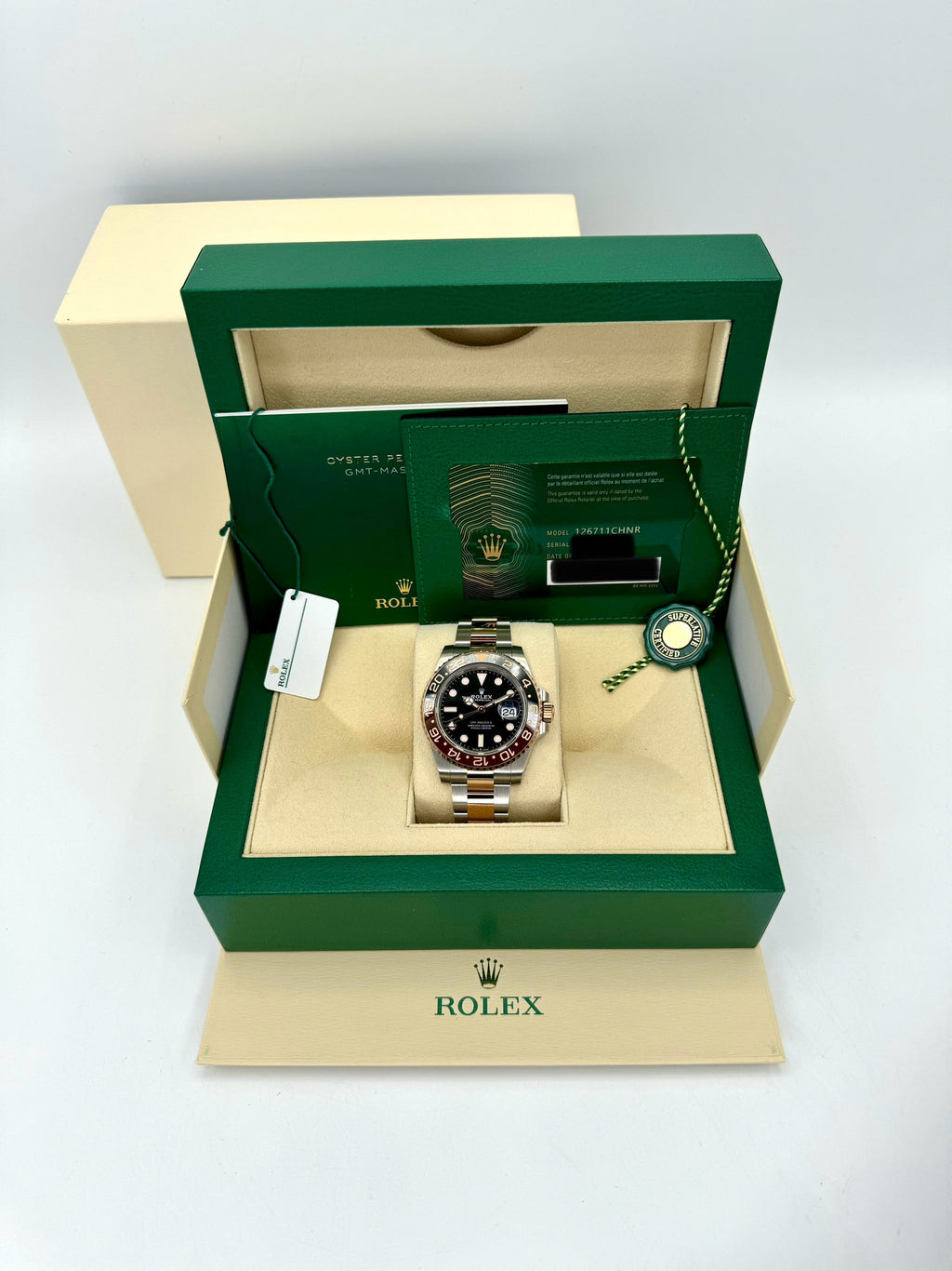 NEW 2022 Rolex GMT-Master II "Rootbeer" 40mm 126711CHNR Two-Tone