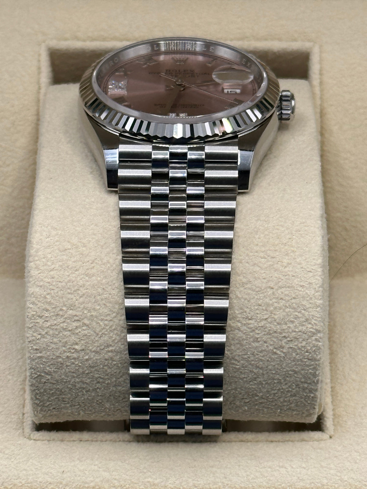 2023 Rolex Datejust 36mm 126234 Jubilee Pink Dial Diamond VI & IX