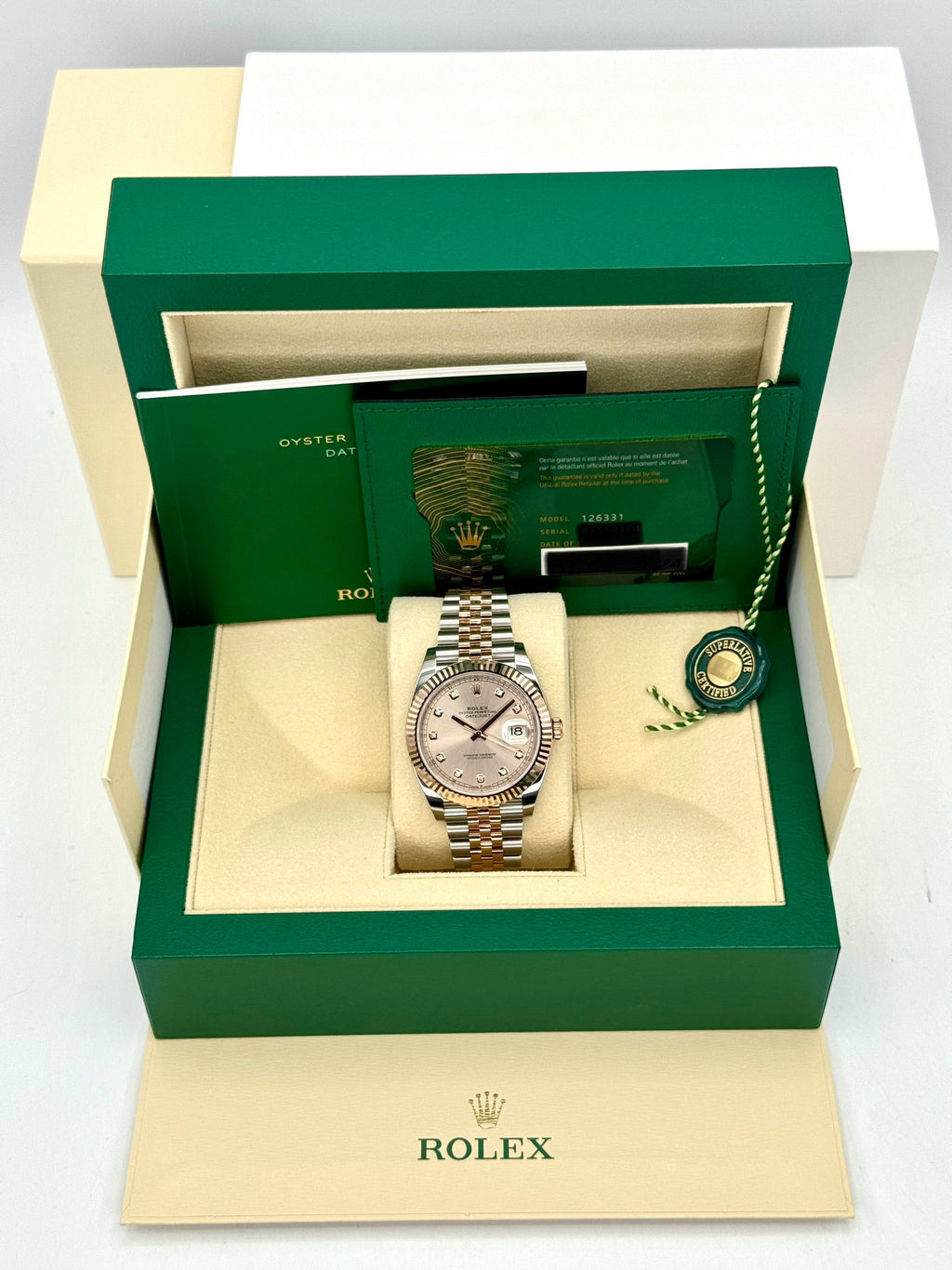 NEW 2025 Rolex Datejust 41mm 126331 Two-Tone Jubilee Sundust Diamond Dial