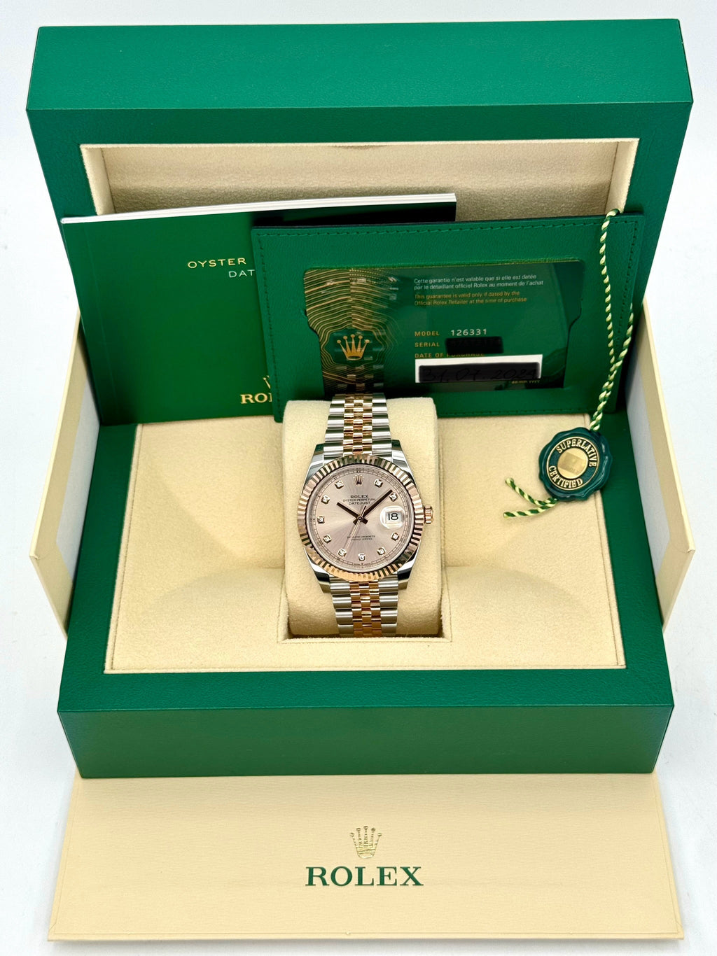 NEW 2025 Rolex Datejust 41mm 126331 Two-Tone Jubilee Sundust Diamond Dial