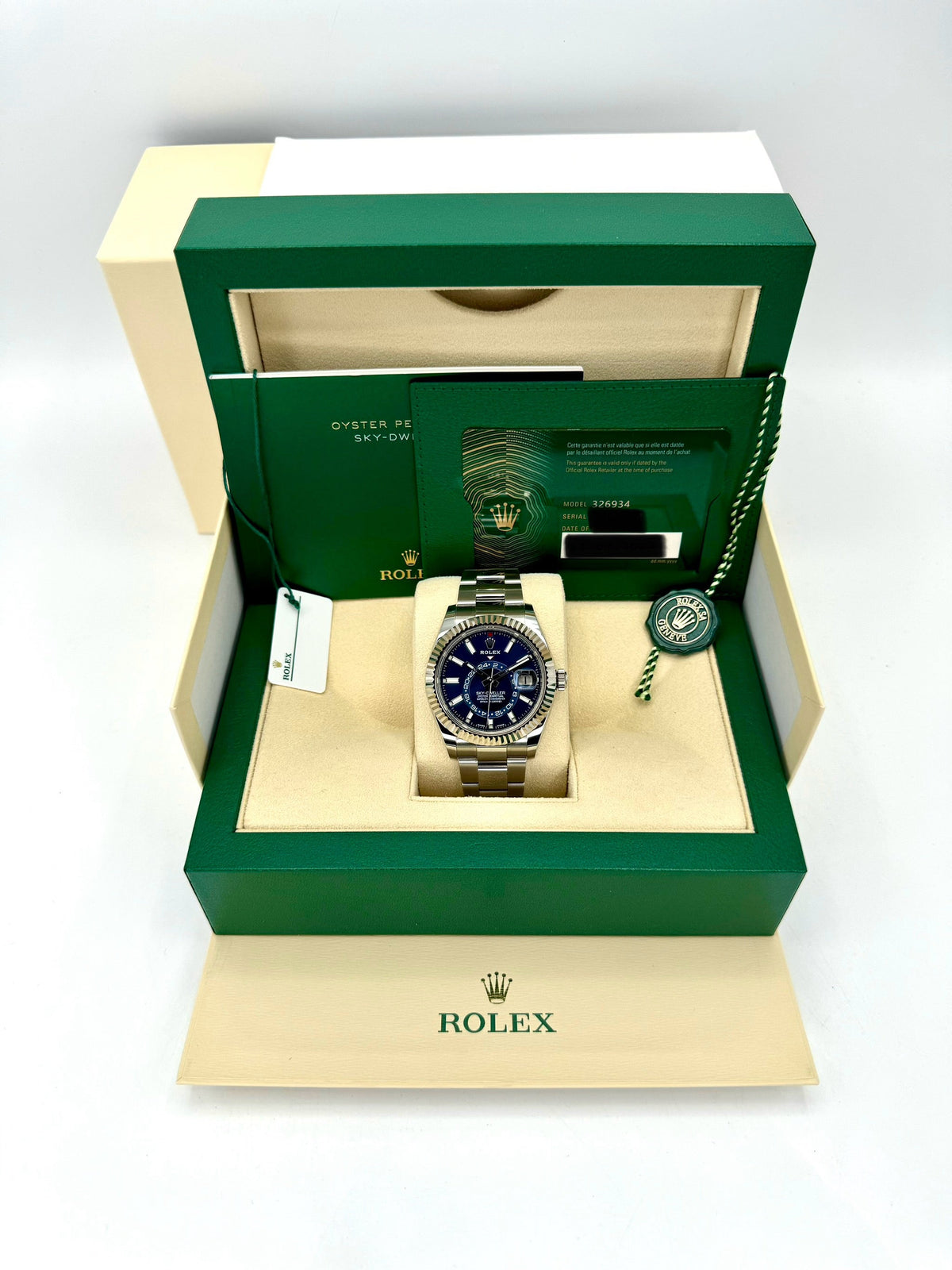 2022 Rolex Sky-Dweller 42mm 326934 Stainless Steel Oyster Blue Dial