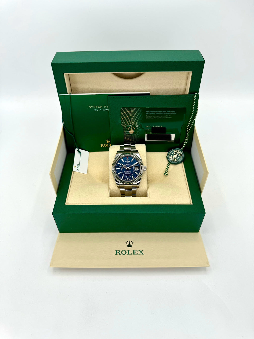 2022 Rolex Sky-Dweller 42mm 326934 Stainless Steel Oyster Blue Dial