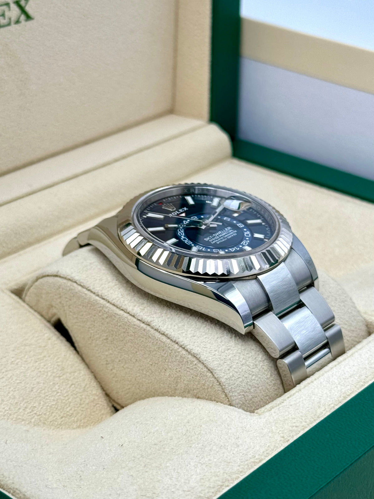 2022 Rolex Sky-Dweller 42mm 326934 Stainless Steel Oyster Blue Dial