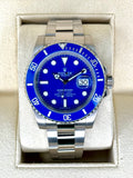2017 Rolex Submariner "Smurf" 40mm 116619LB White Gold Blue Dial