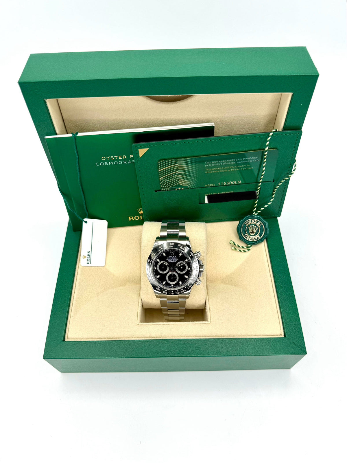 2021 Rolex Daytona 40mm 116500LN Stainless Steel Black Dial