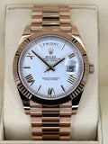 NEW 2025 Rolex Day-Date 228235 Presidential Rose Gold White Dial