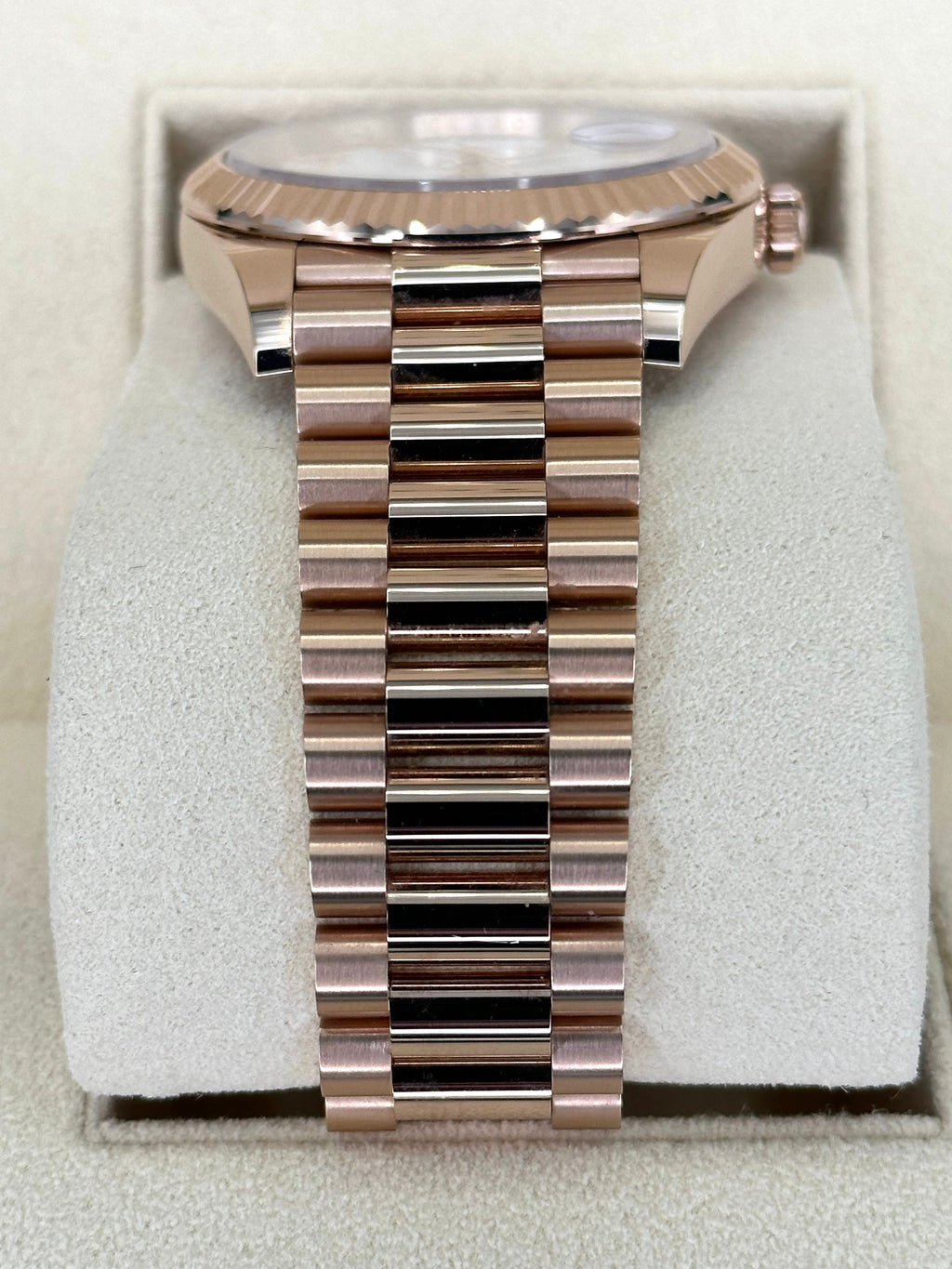 NEW 2025 Rolex Day-Date 228235 Presidential Rose Gold White Dial
