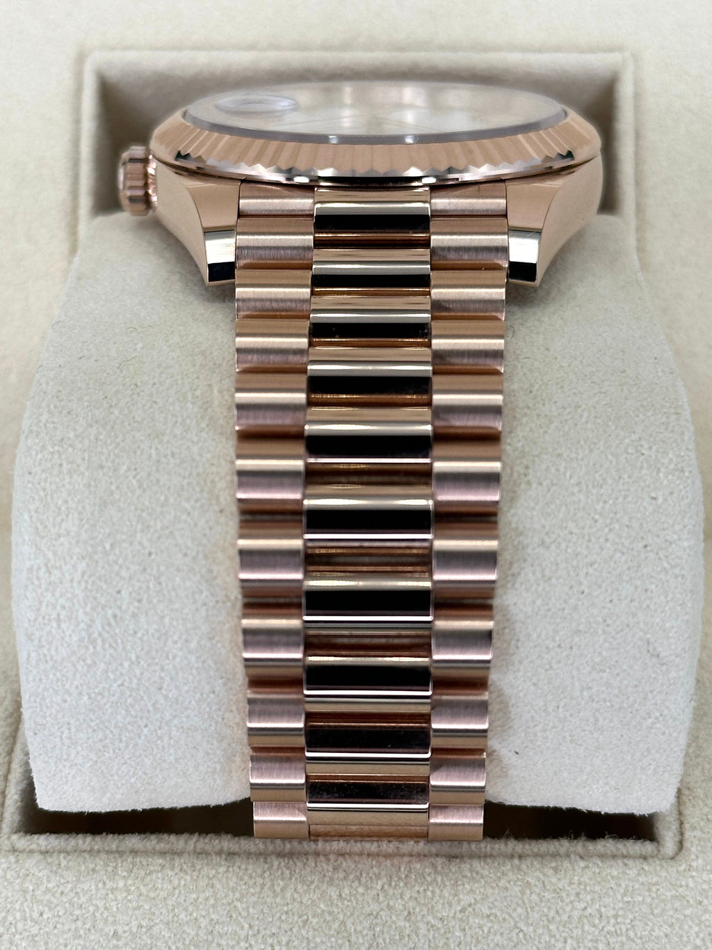 NEW 2025 Rolex Day-Date 228235 Presidential Rose Gold White Dial