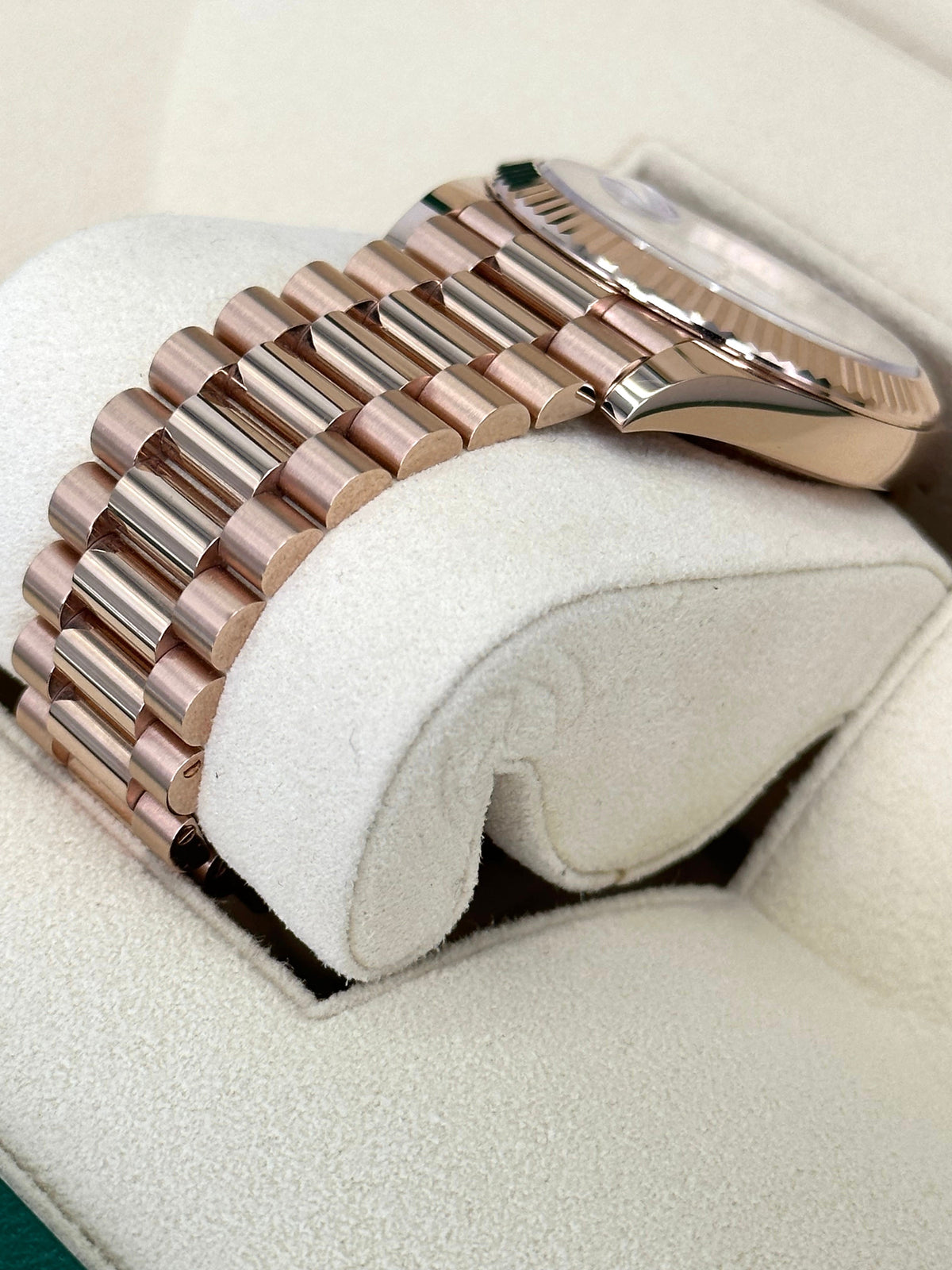 NEW 2025 Rolex Day-Date 228235 Presidential Rose Gold White Dial