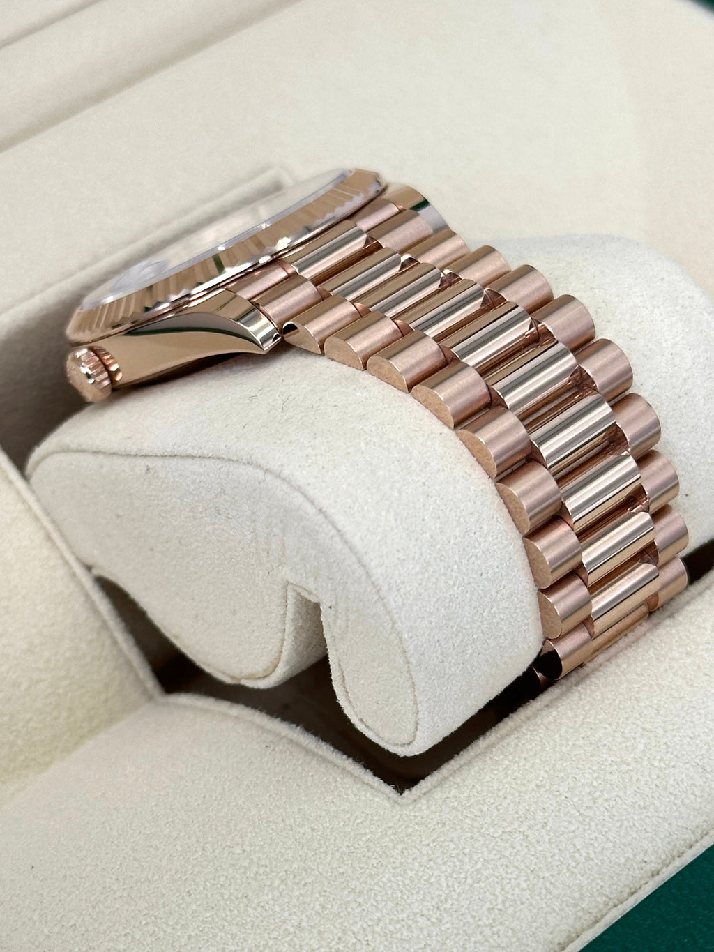 NEW 2025 Rolex Day-Date 228235 Presidential Rose Gold White Dial