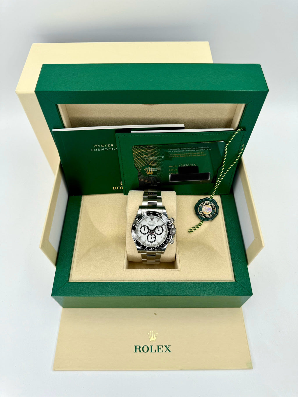 NEW 2024 Rolex Daytona 40mm 126500LN Stainless Steel Panda Dial
