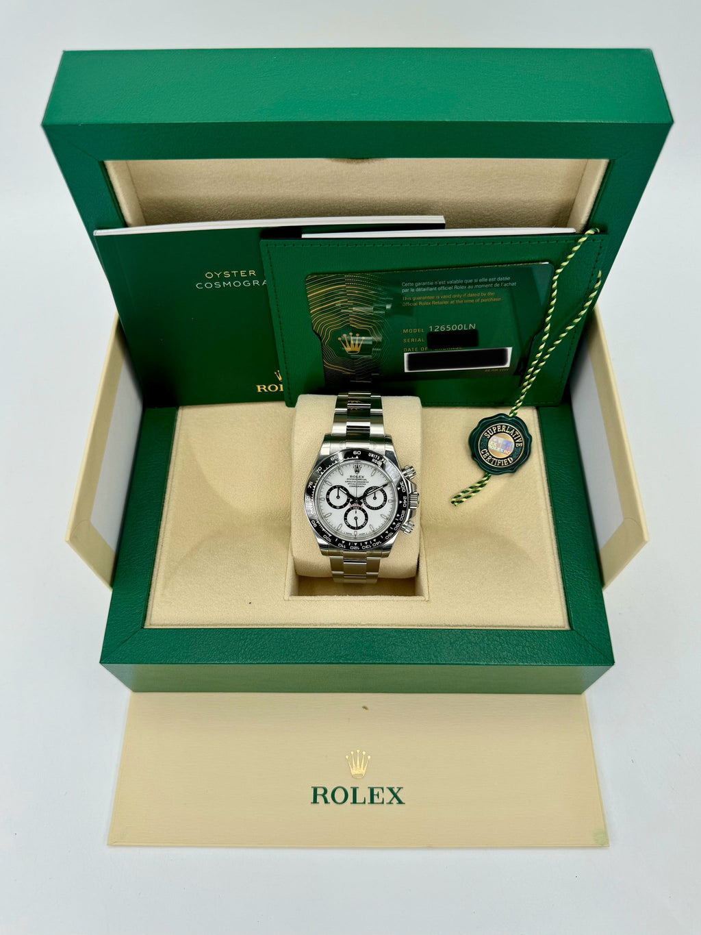 NEW 2024 Rolex Daytona 40mm 126500LN Stainless Steel Panda Dial