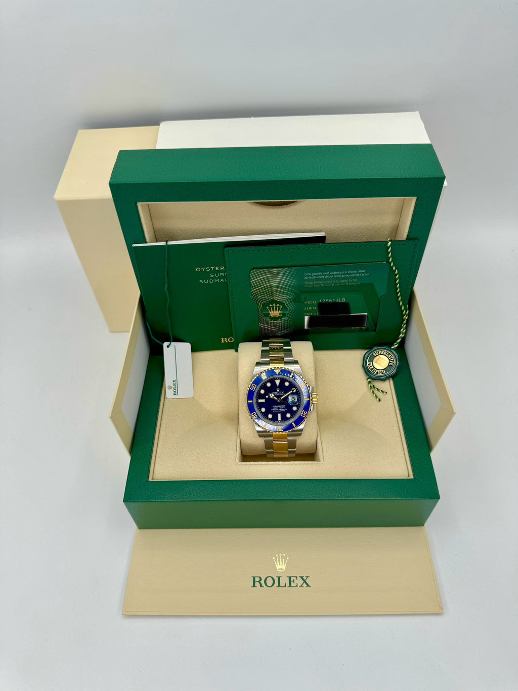 NEW 2024 Rolex Submariner "Bluesy" 41mm 126613LB Two-Tone Blue Dial