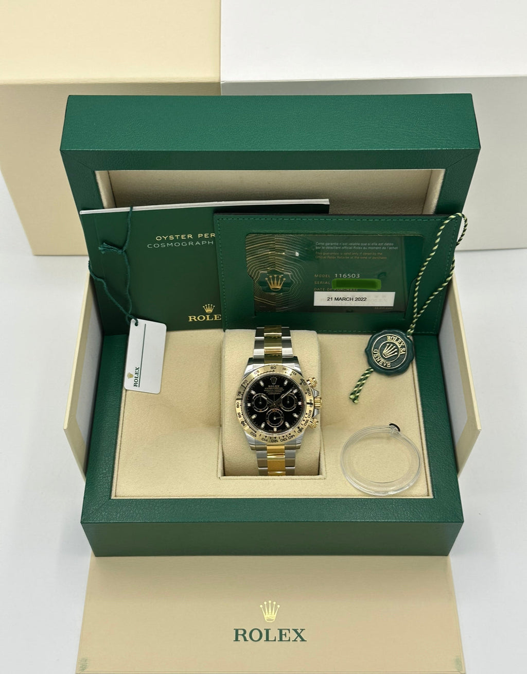 2022 Rolex Daytona 40mm 116503 Two-Tone Black Dial