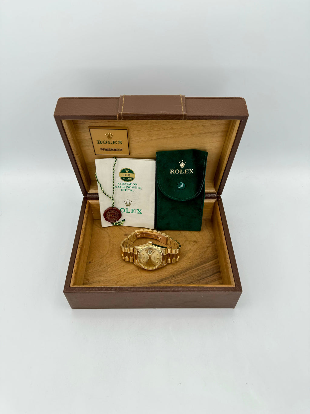1985 Rolex Day-Date 36mm 18038 Presidential Champagne Dial