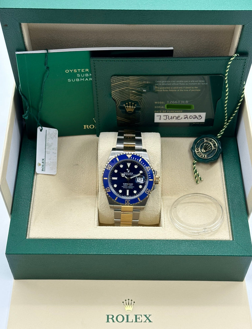 NEW 2023 Rolex Submariner "Bluesy"  41mm 126613LB Two-Tone Blue Dial