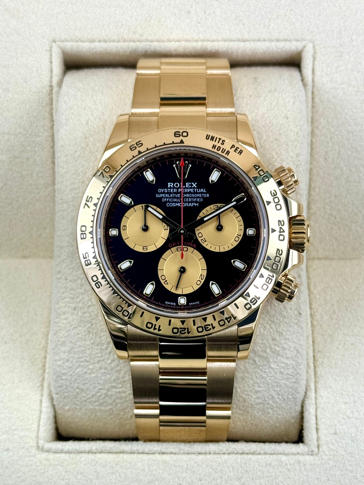 2023 Rolex Daytona "Paul Newman" 40mm 116508 Yellow Gold Black Dial