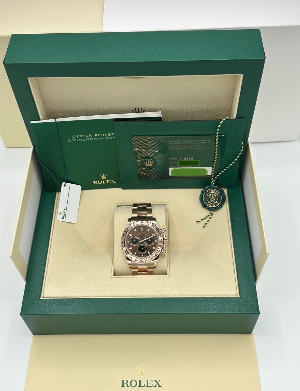 NEW 2023 Rolex Daytona 40mm 116505 Rose Gold Chocolate Dial