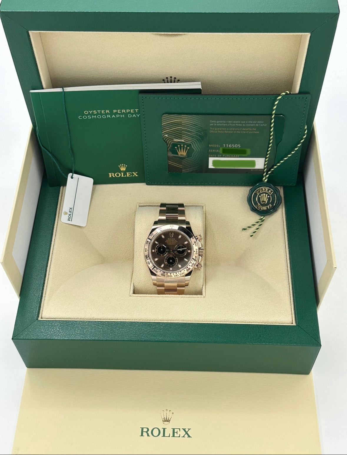 NEW 2023 Rolex Daytona 40mm 116505 Rose Gold Chocolate Dial