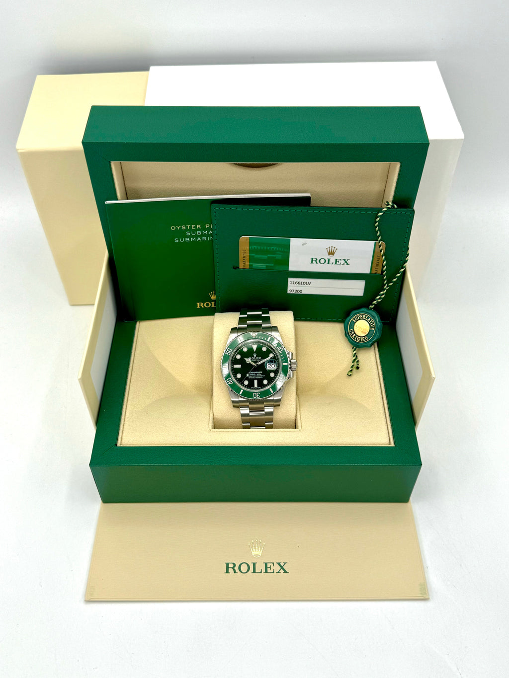 2019 Rolex Submariner "Hulk" 40mm 116610LV Green Dial