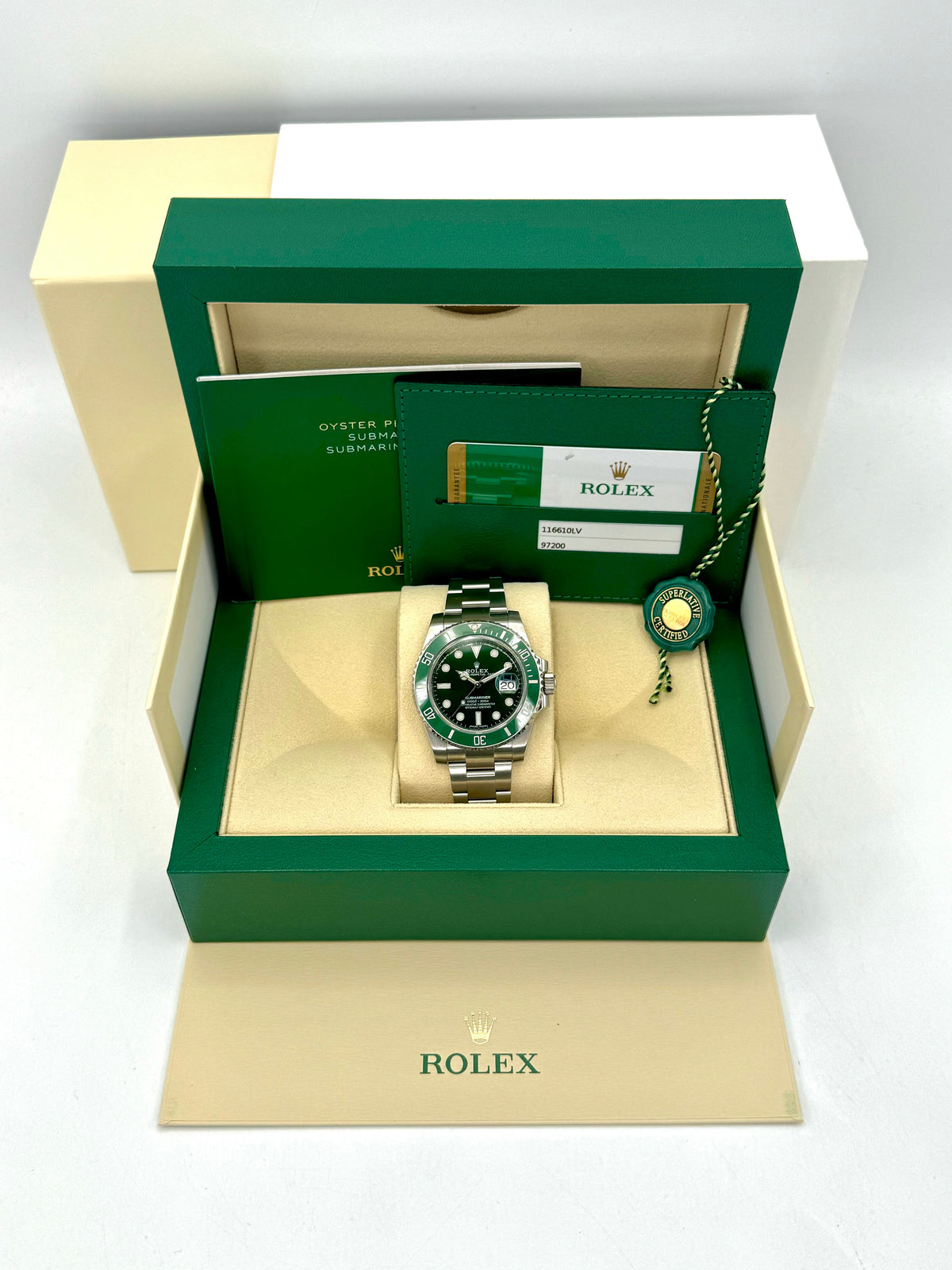 2019 Rolex Submariner "Hulk" 40mm 116610LV Green Dial