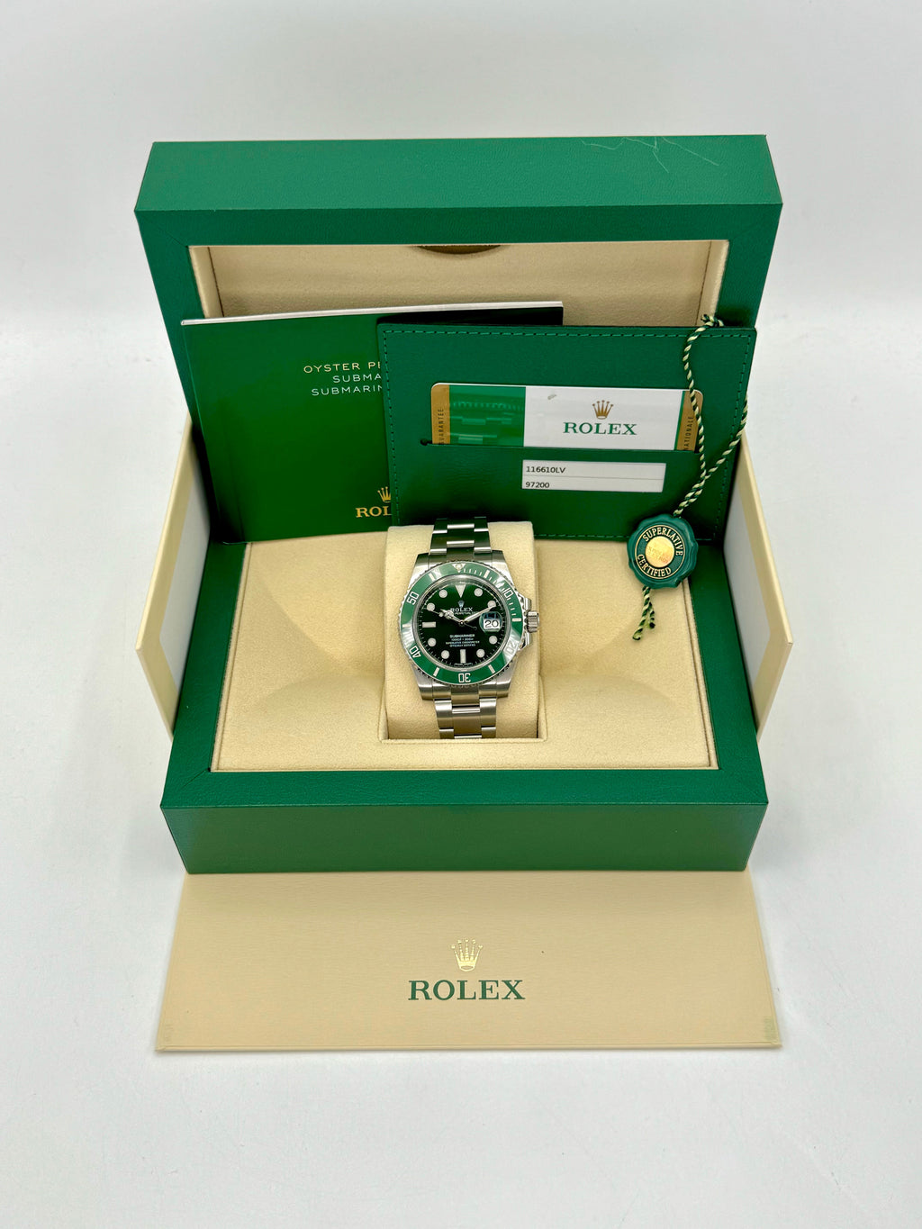 2019 Rolex Submariner "Hulk" 40mm 116610LV Green Dial