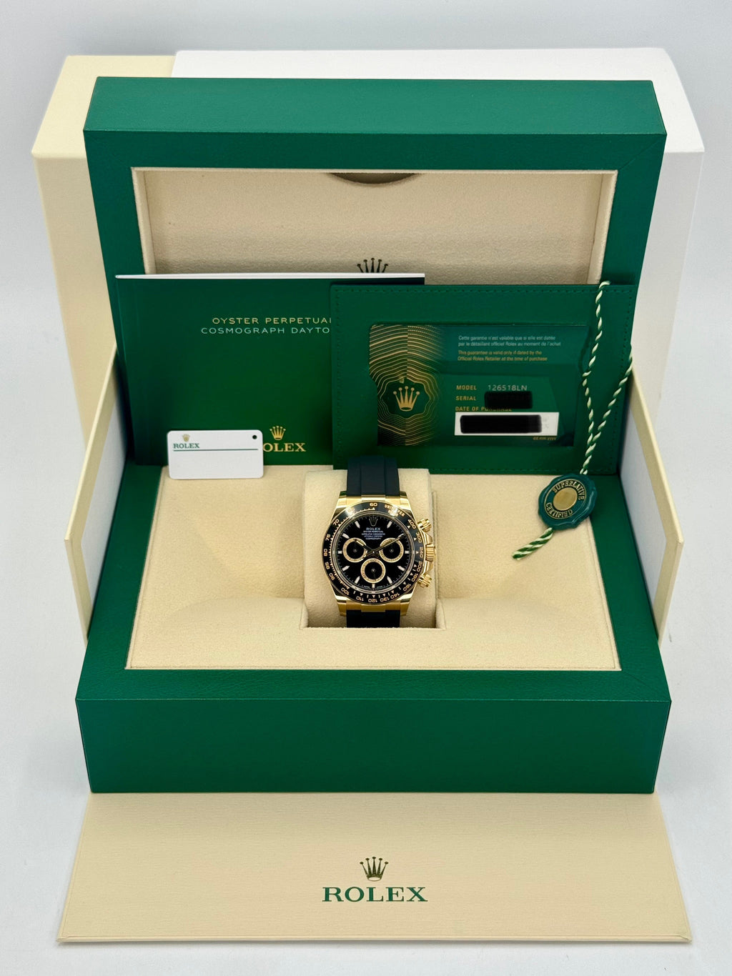 NEW 2025 Rolex Daytona 40mm 126518LN Yellow Gold Black Dial