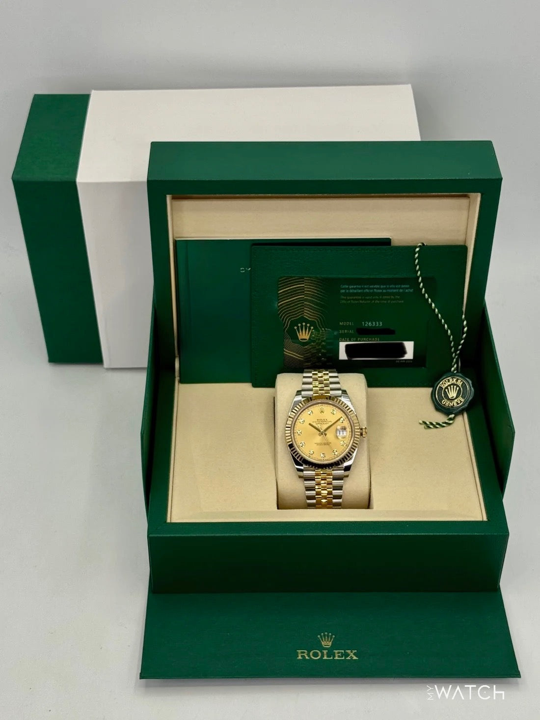 NEW 2026 Rolex Datejust 41mm 126333 Two-Tone Jubilee Champagne Diamond Dial