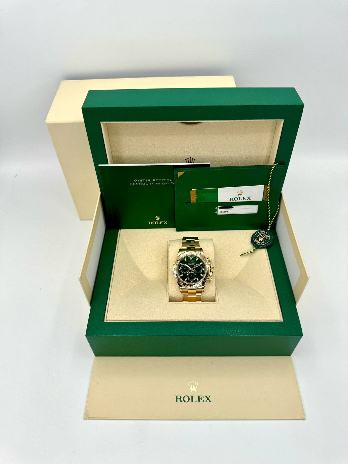 2020 Rolex Daytona "John Mayer" 40mm 116508 Yellow Gold Green Dial