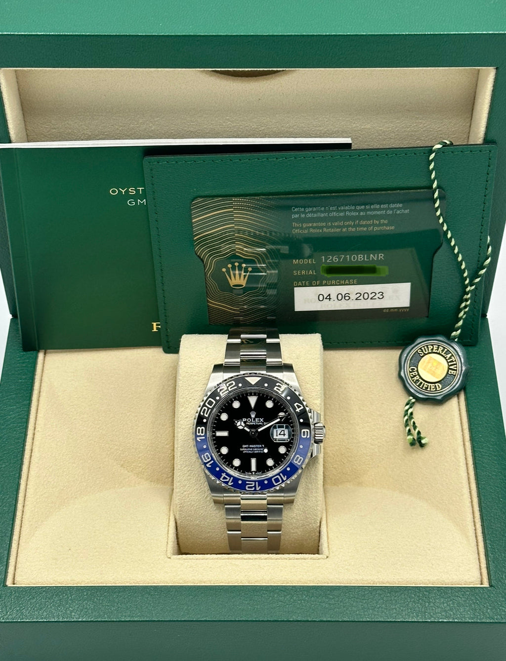 2023 Rolex GMT-Master II "Batman" 40mm 126710BLNR Oyster
