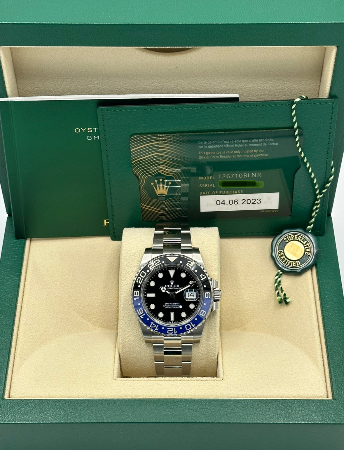 2023 Rolex GMT-Master II "Batman" 40mm 126710BLNR Oyster