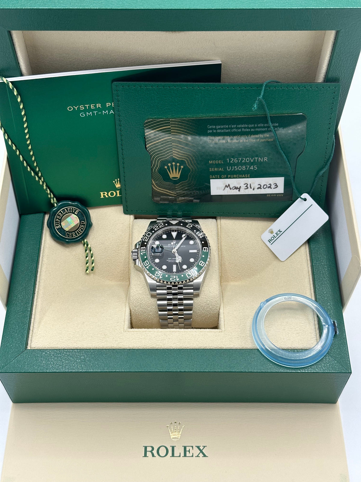 2023 Rolex GMT Master-II "Sprite" 40mm 126720VTNR Jubilee