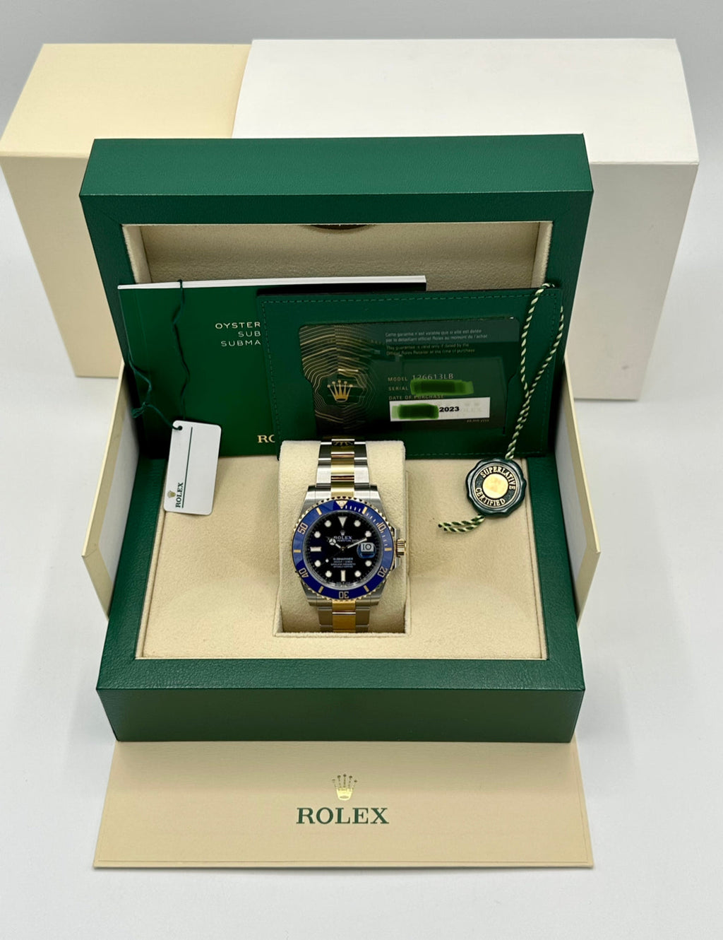 NEW 2023 Rolex Submariner "Bluesy" 126613LB Two-Tone Blue Dial