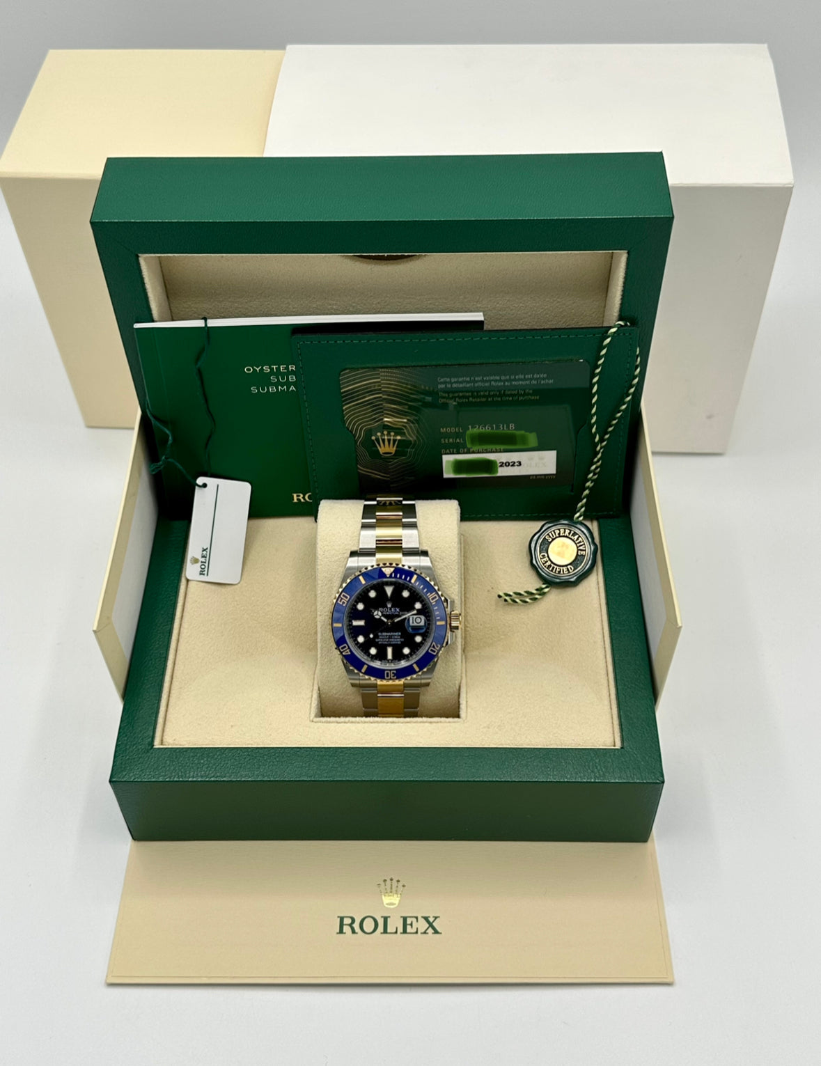 NEW 2023 Rolex Submariner "Bluesy" 126613LB Two-Tone Blue Dial