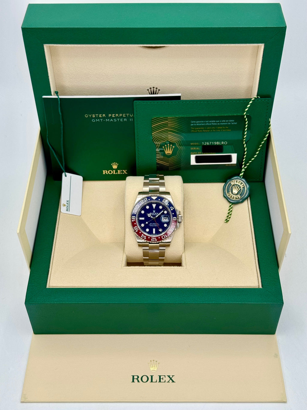 NEW 2023 Rolex GMT-Master II "Pepsi" 40mm 126719BLRO White Gold Oyster