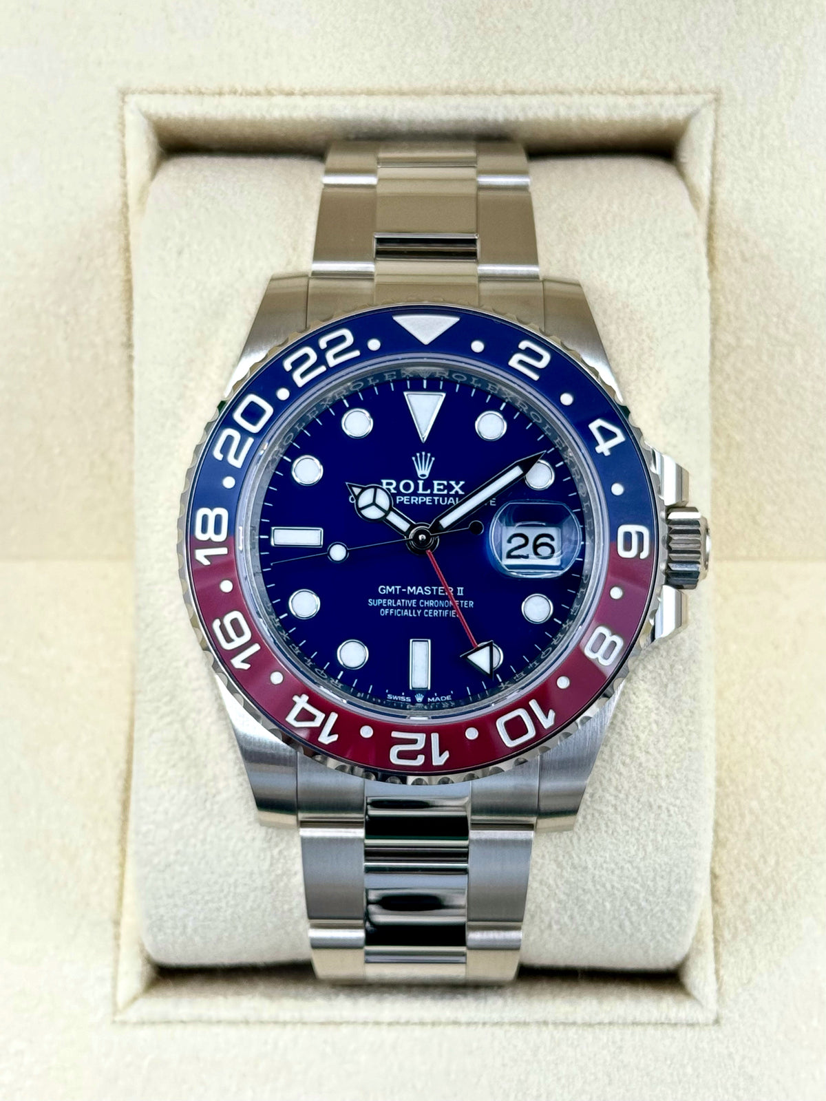 NEW 2023 Rolex GMT-Master II "Pepsi" 40mm 126719BLRO White Gold Oyster