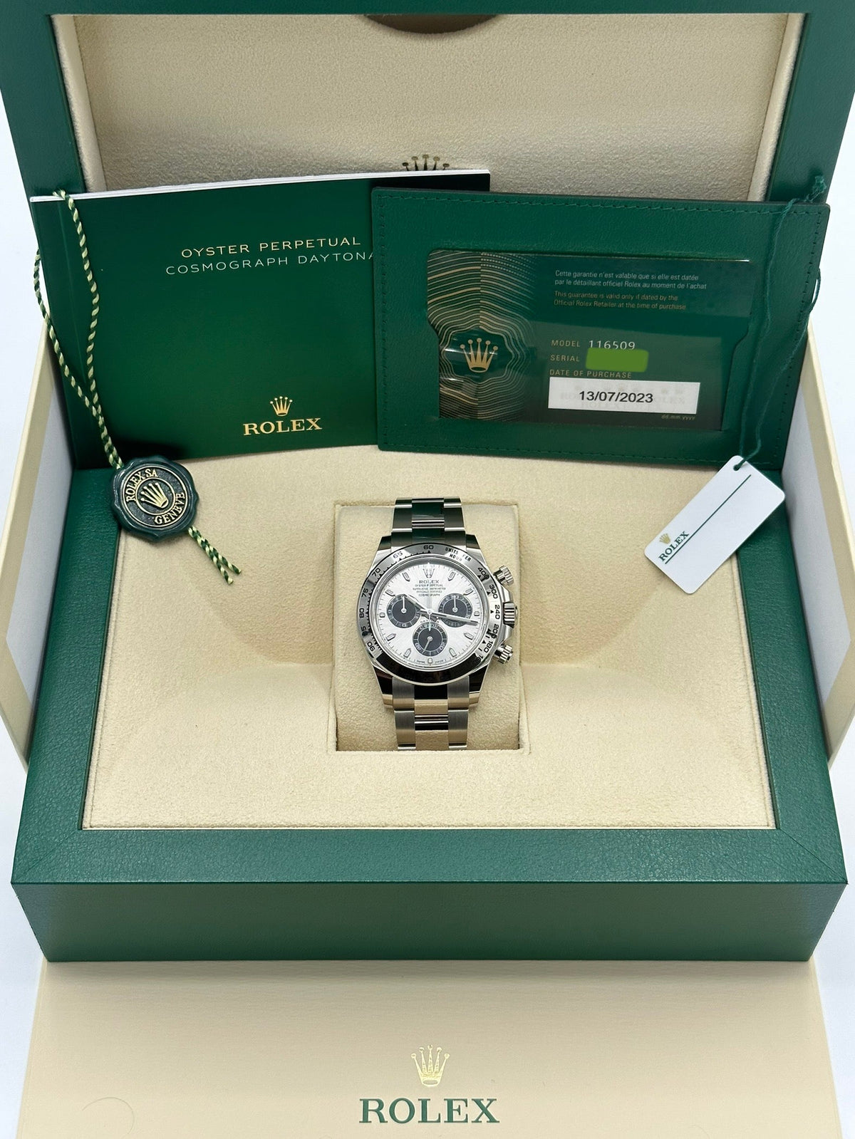 NEW 2023 Rolex Daytona 40mm 116509 White Gold Silver Dial