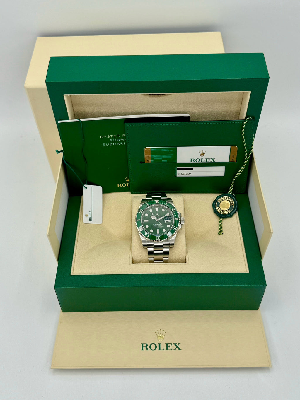 2018 Rolex Submariner “Hulk” 40mm 116610LV Green Dial