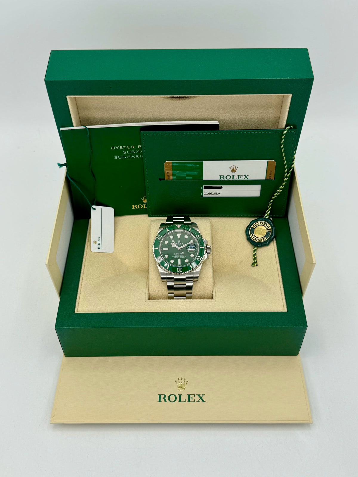 2018 Rolex Submariner “Hulk” 40mm 116610LV Green Dial