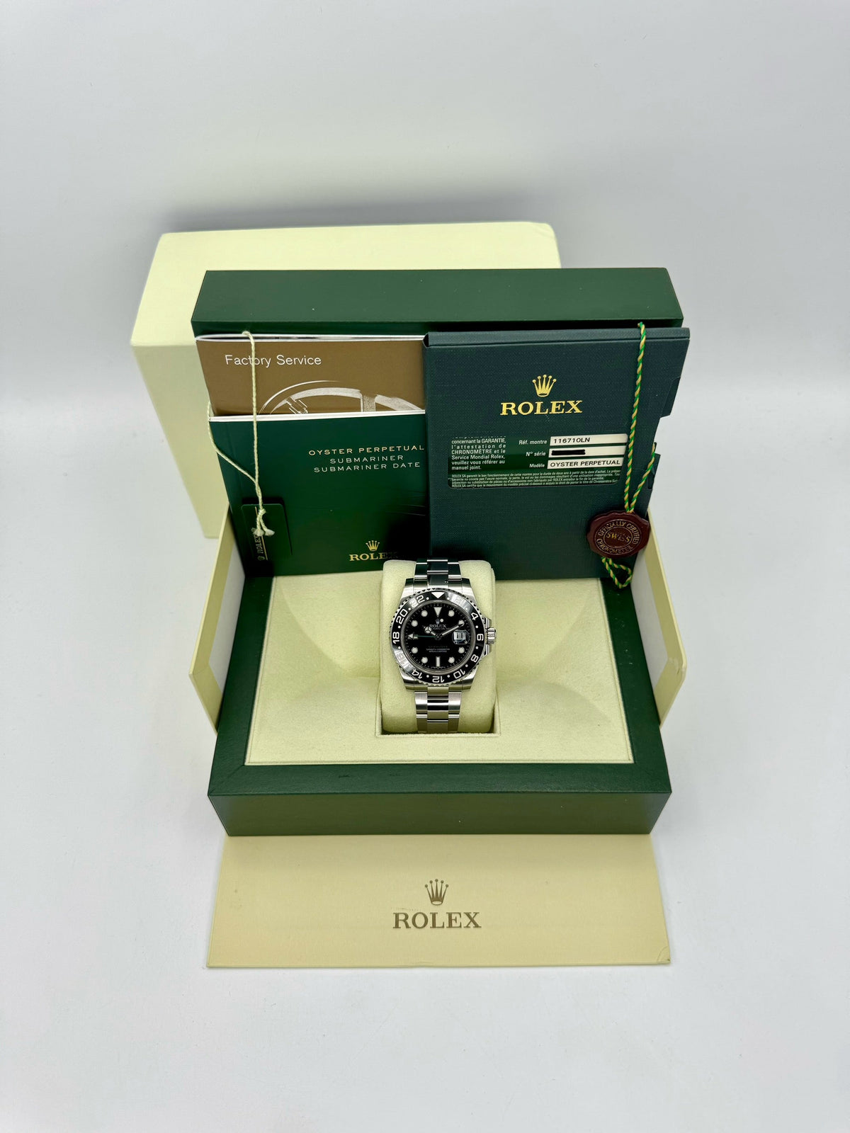 2012 Rolex GMT-Master II 40mm 116710LN Stainless Steel Black Dial