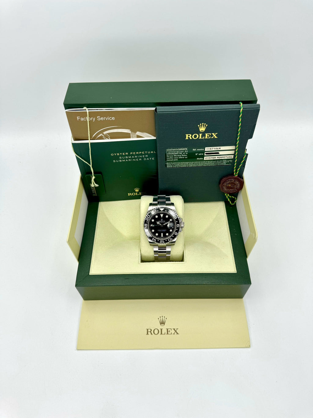 2012 Rolex GMT-Master II 40mm 116710LN Stainless Steel Black Dial