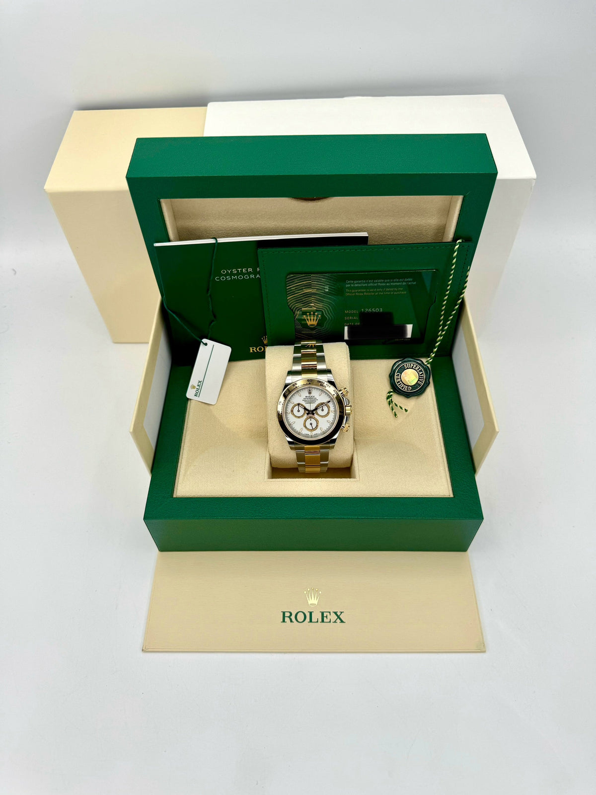 NEW 2024 Rolex Daytona 40mm 126503 Two-Tone White Dial