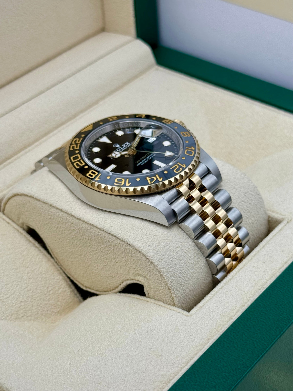 2024 Rolex GMT-Master II 40mm 126713GRNR Two-Tone Jubilee Black Dial