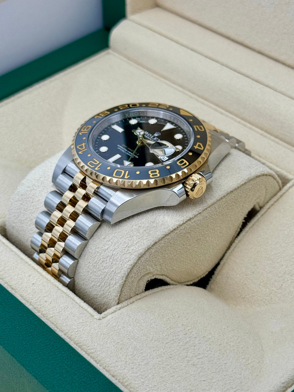 2024 Rolex GMT-Master II 40mm 126713GRNR Two-Tone Jubilee Black Dial