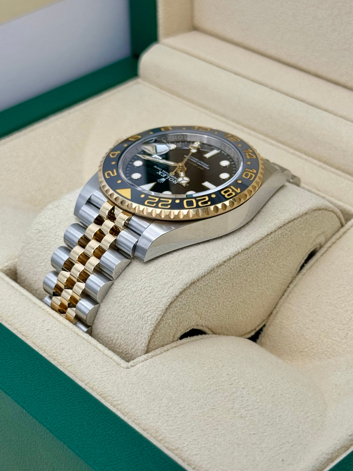 2024 Rolex GMT-Master II 40mm 126713GRNR Two-Tone Jubilee Black Dial